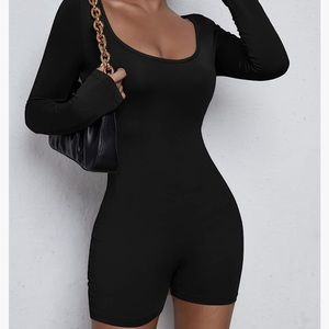 Black Longsleebe Romper/Playsuit